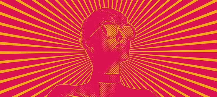 Rays radiate from a woman in this concept illustration. SBA certification can help woman-owned small businesses obtain federal contracts and mentoring resources.