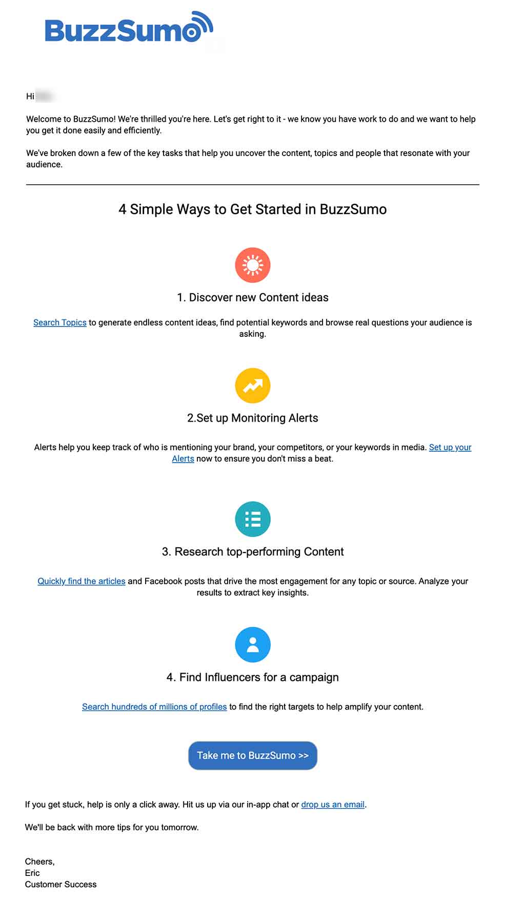 On-boarding email drip campaign