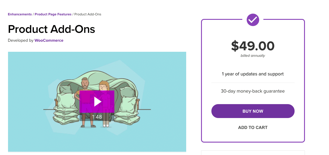 An extension called Product Add-Ons () gives customers a chance to add services such as gift wrapping and special messages to their order.