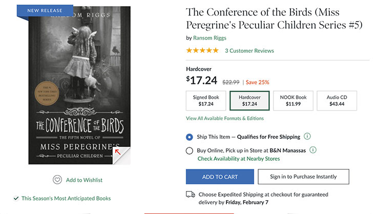 Barnes & Noble’s website has an instant checkout option. This feature can help retailers compete with Amazon.