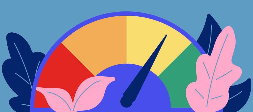 Meter with flowers illustration