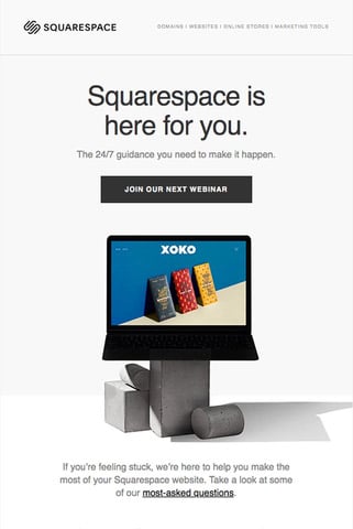 A marketing automation example of trigger-based messaging.
