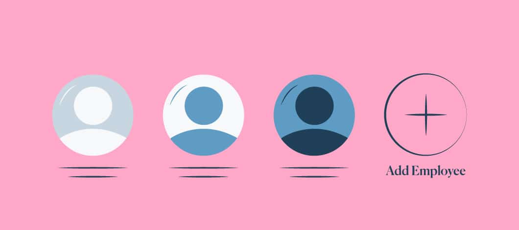 Employee profile pictures and add employee button