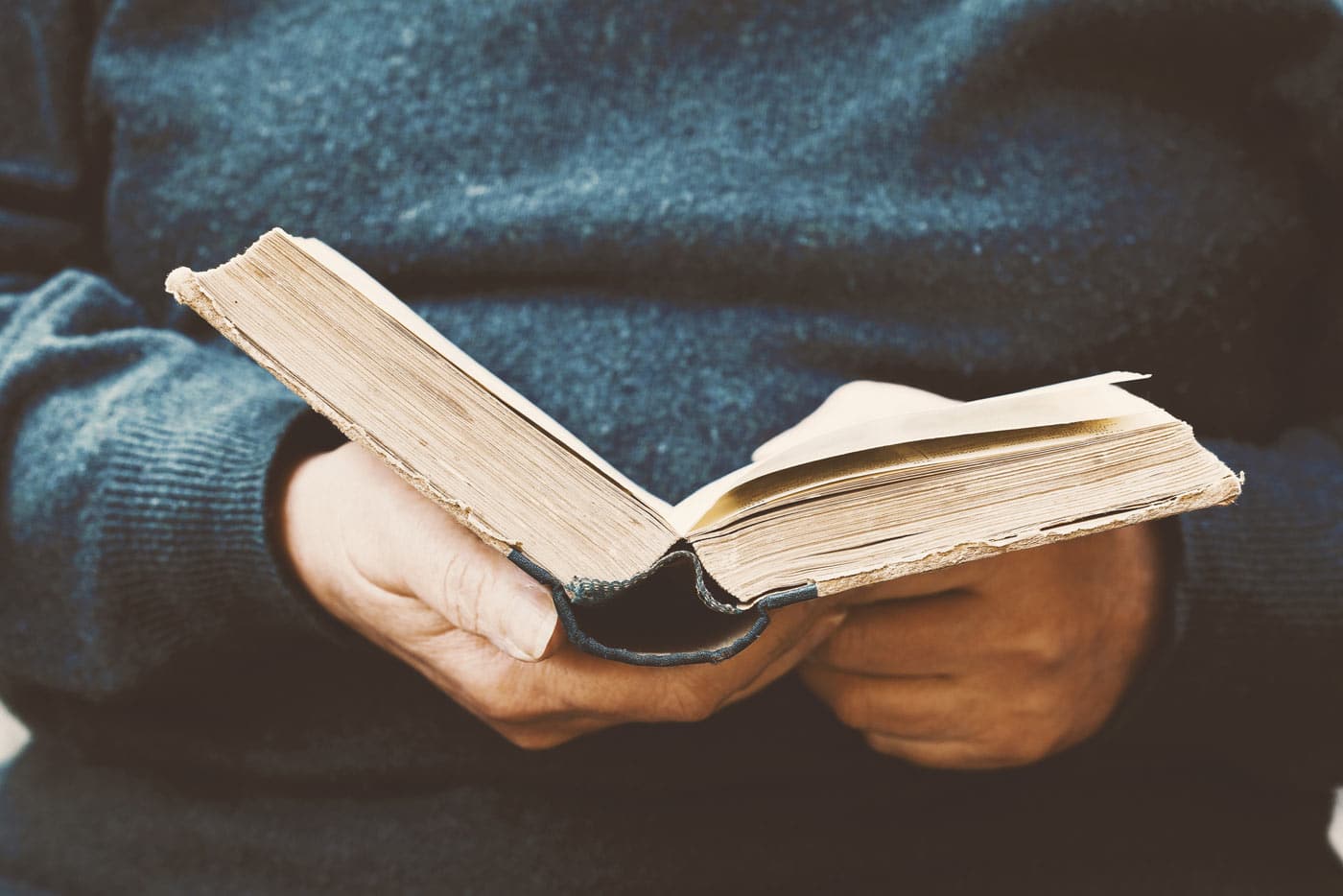 Man holding a book