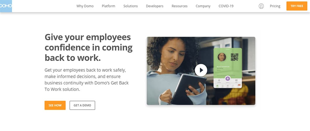 Domo allows you to collate data from thousands of sources and convert them into visualizations.