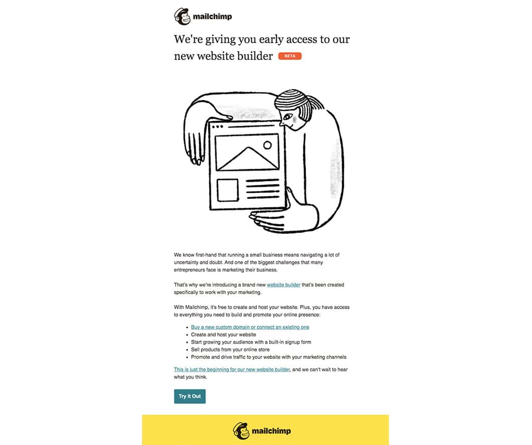Leads Generation Example: Mailchimp