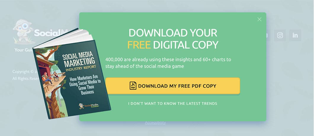 Lead-Generation Example: Social Media Examiner