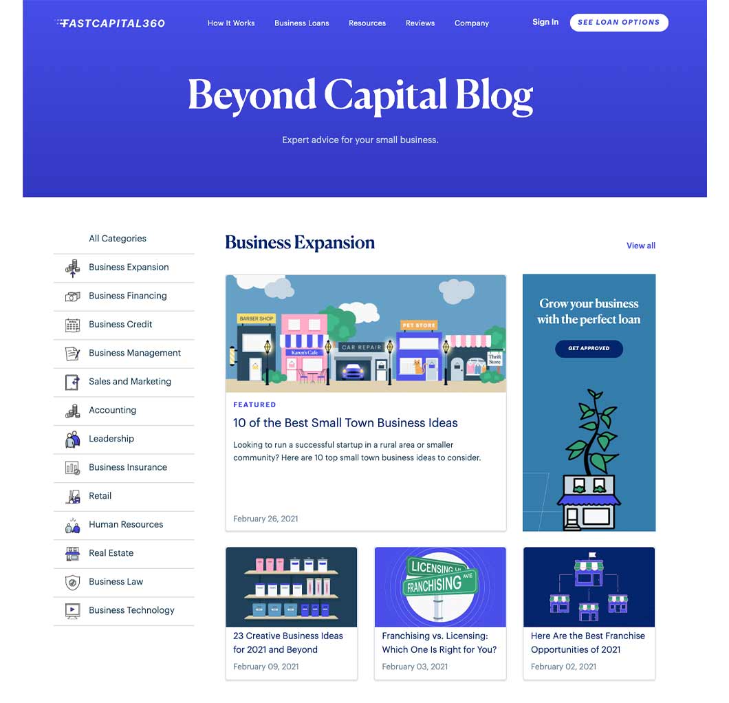 Type of Content Marketing: iBusinessLender Blog Post