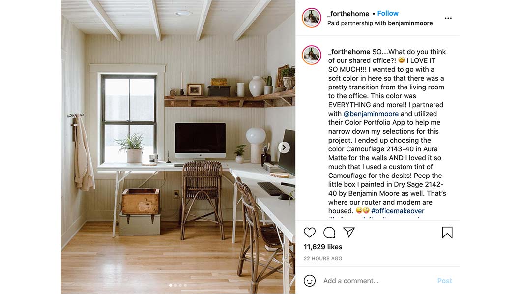 How to Market a Website: Influencer marketing example.