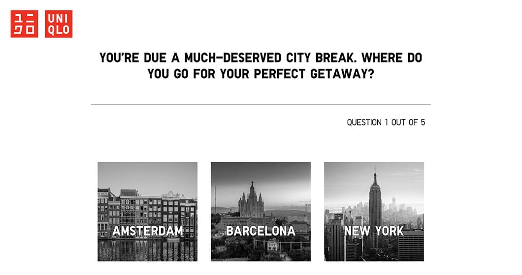 Type of Content Marketing: Uniqlo Quiz