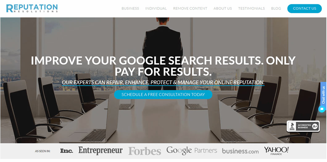 Reputation Resolutions offers a unique proposition: It will go online and look for negative content on search engines and will try to remove as many of them as possible.