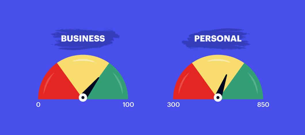 One meter track business credit while the other measures personal credit.
