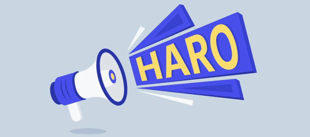A bullhorn loudly emits the acronym “HARO.”